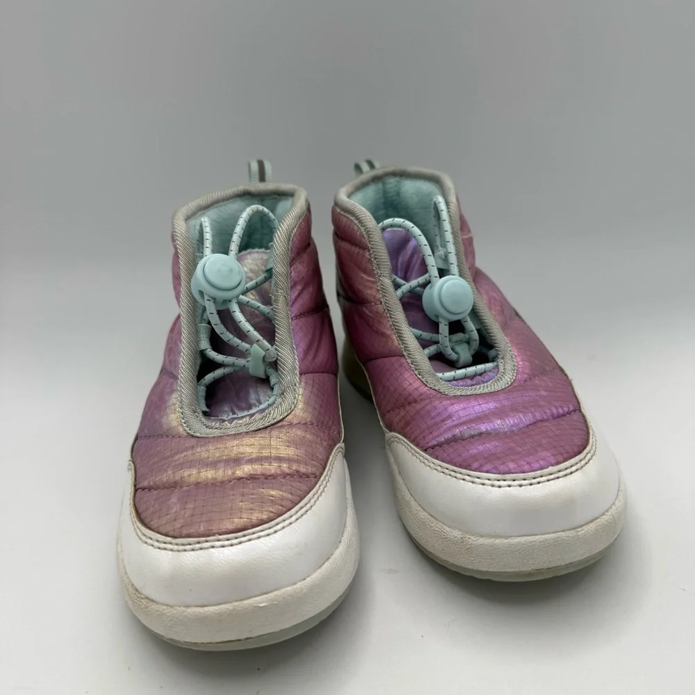 Lands' End‎ Kids' Iridescent Pink and White Boots Size 11